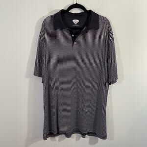 Callaway Men's Black White Striped Short Sleeve Performance Polo Shirt Size 2XL